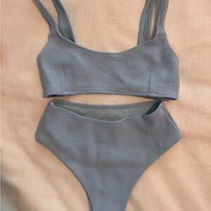 Wanderlust  Soft Blue bikini high waisted